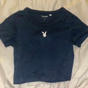 blue playboy shirt